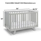 Semiocthome Livia 3-in-1 Convertible Island Crib Gray