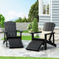 Smart FENDEE Foldable Wood Patio Chairs Set of 2 with Footrest