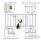 Algherohein Foldable Extra Wide Dog Gates for Indoor Doorways 24"