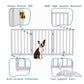 Smart FENDEE Wooden Dog Gate Foldable Pet Gate