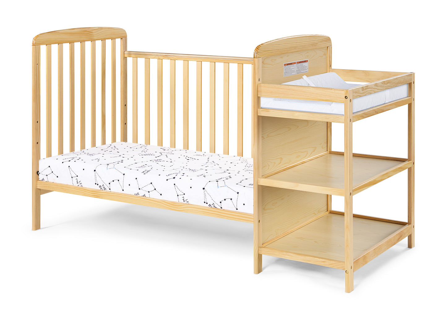 Ramsey 3-in-1 Convertible Crib and Changer Combo Natural
