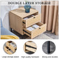 Modern simple storage cabinet MDF Board bedside cabinet rattan bedside cabinet Small household furniture bedside table