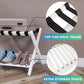 Smuxee Folding Suitcase Stand with Storage Shelf