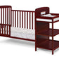 Ramsey 3-in-1 Convertible Crib and Changer Combo Cherry