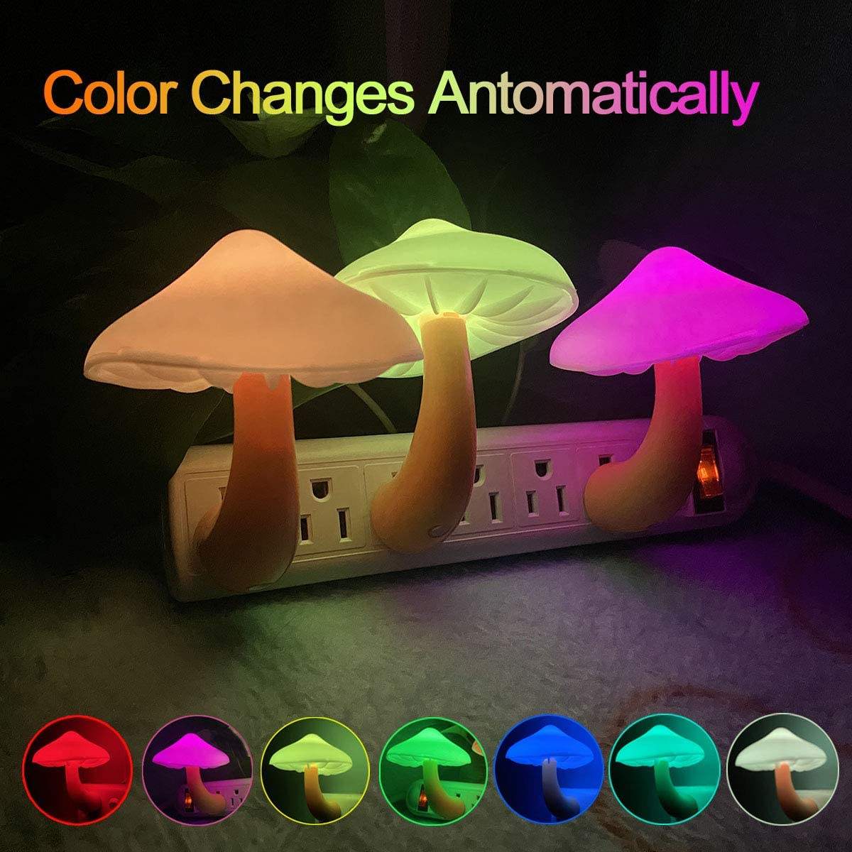 Mushroom Wall Socket LED Light