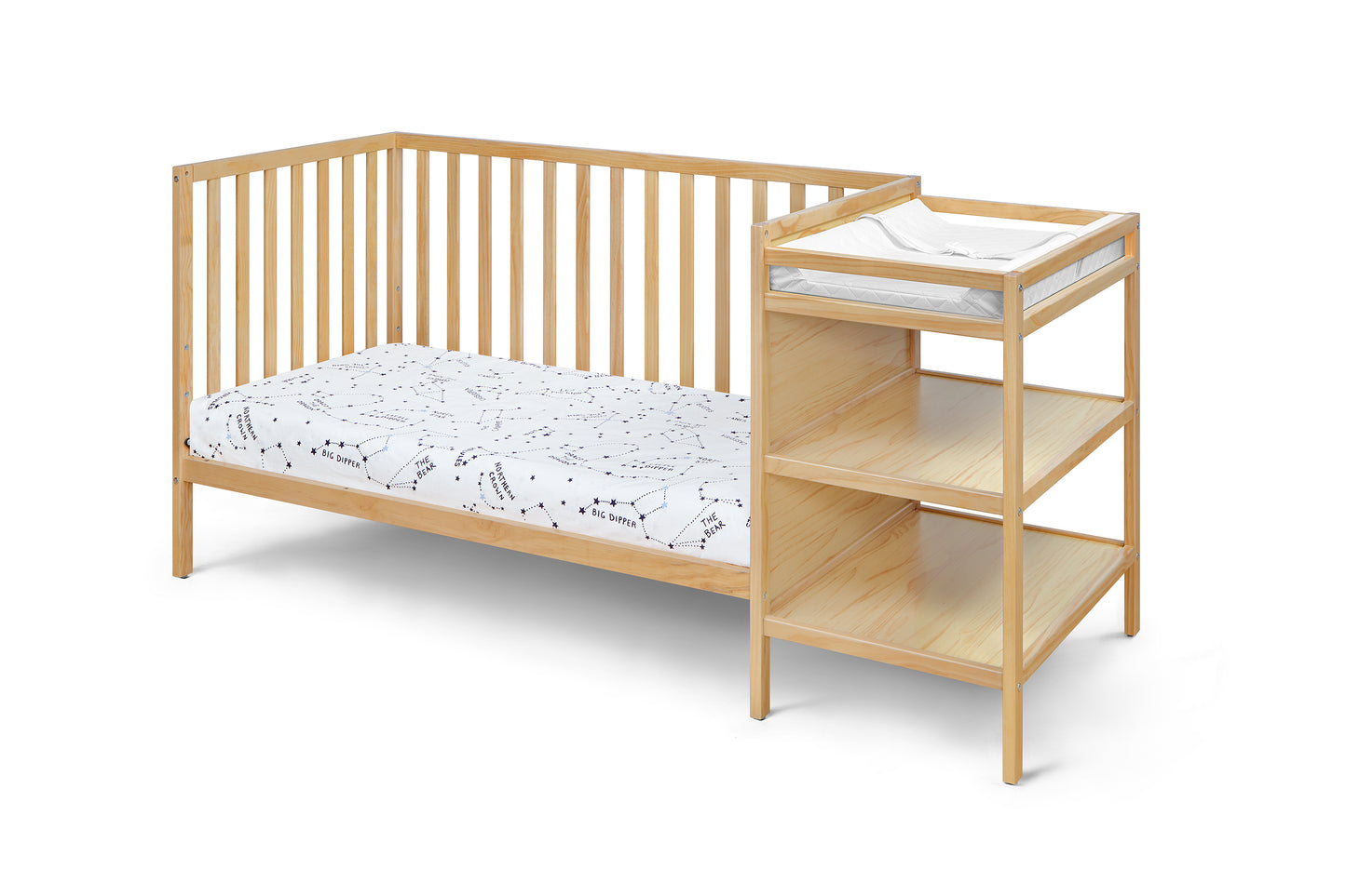 Palmer 3-in-1 Convertible Crib and Changer Combo Natural