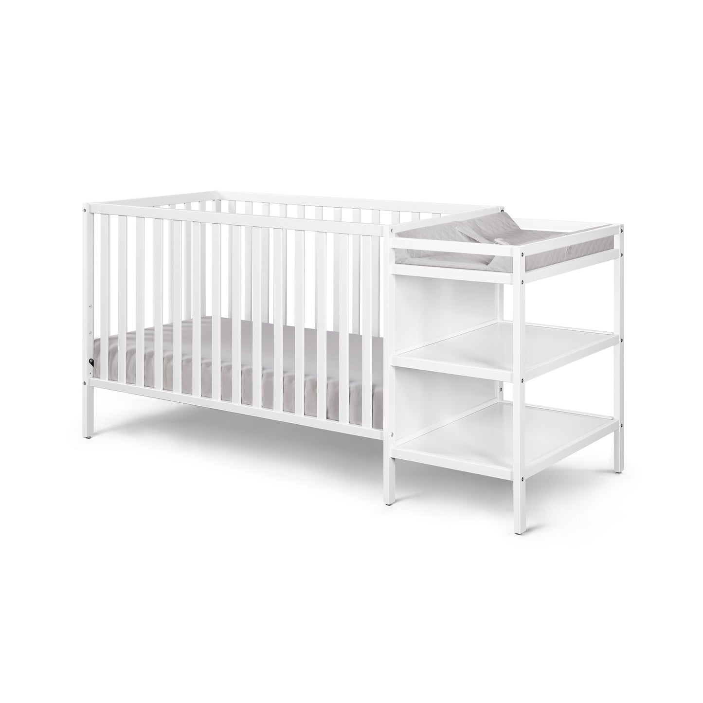 Palmer 3-in-1 Convertible Crib and Changer Combo White