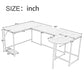 U-shaped Computer Desk, Industrial Corner Writing Desk with CPU Stand, Gaming Table Workstation Desk for Home Office