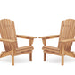 Wooden Outdoor Folding Adirondack Chair Set of 2 Wood Lounge Patio Chair for Garden,Garden, Lawn, Backyard, Deck, Pool Side, Fire Pit,Half Assembled,